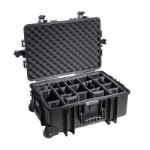 OUTDOOR kuffert i sort med polstret skillevæg 535x360x225 mm Volume 42,8 L Model: 6700/B/RPD